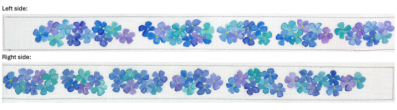 Belt – Hydrangeas – shades of blue & lavender