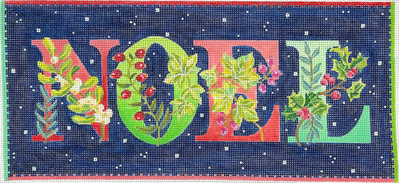 Jane Maday – NOEL w/ Winter Greens & Berries Midnight Sky w/ Sparkly Snowflakes