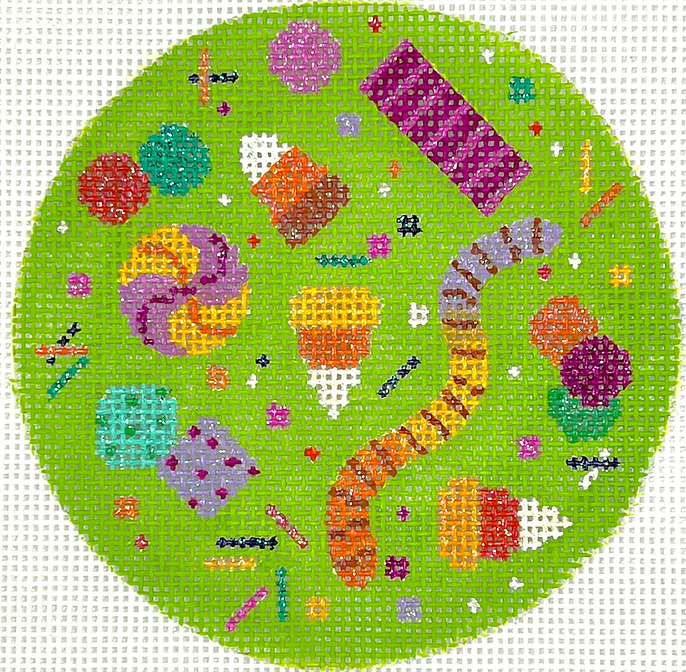 Halloween Mini – Halloween Candies on Deep Lime Background