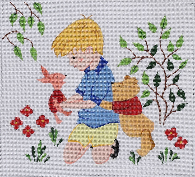 Small Christopher Robin w/ Pooh & Piglet