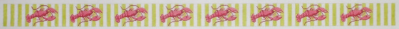 Wide Belt – Lobsters on Lime Cabana Stripes