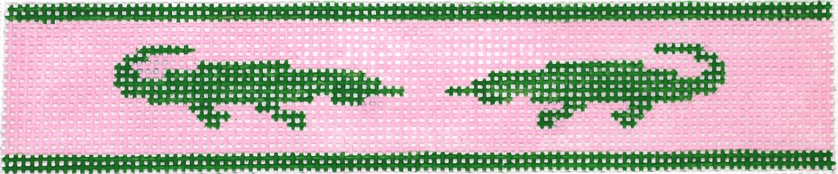 Key Fob – Green Gators on Pink