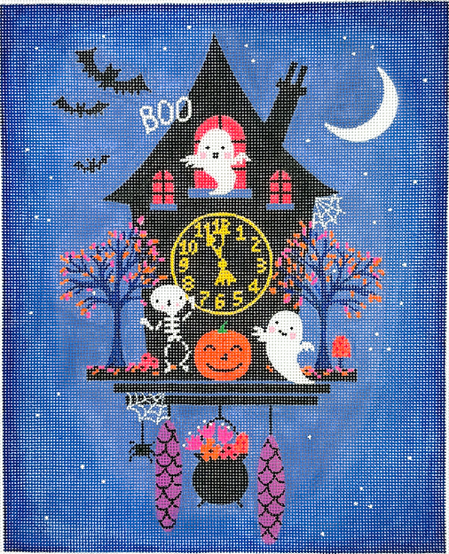 Klara Hawkins – Halloween Clock w/ Ghosts & Skeleton