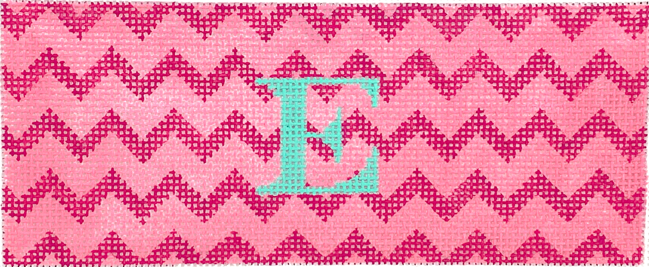 Insert – Zigzag – light pink & raspberry w/ aqua lettering
