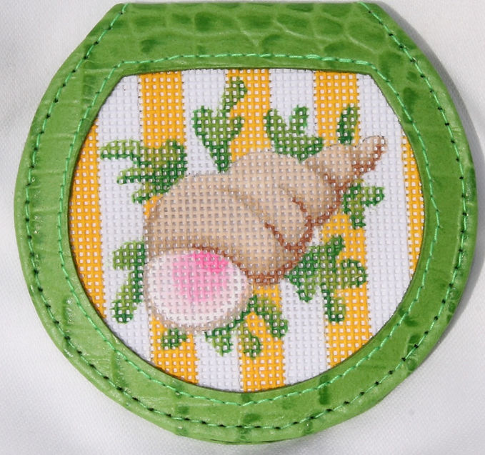 Snail on Yellow Cabana Stripes