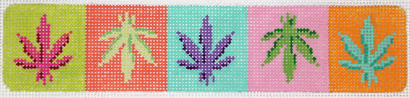 Cuff/Bookmark – Weed Leaves – Andy Warhol colors