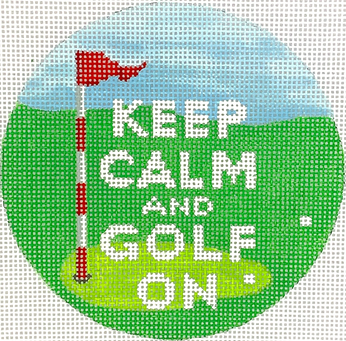 4” Round – Keep Calm & Golf On – multi on greens