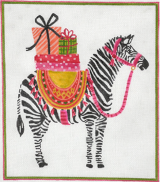 Lindsay Brackeen – Party Animal Zebra with Gifts & Pink Harness