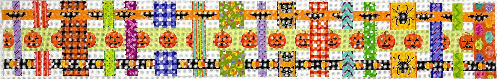 Halloween Basket – Woven Ribbons w/ a Halloween Theme
