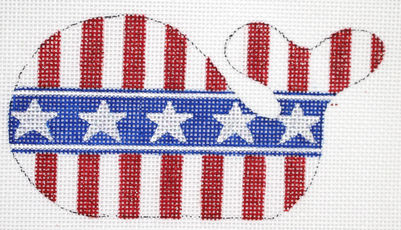 Mini Whale – Patriotic Red & White Stripes w/ Starred Blue Stripe