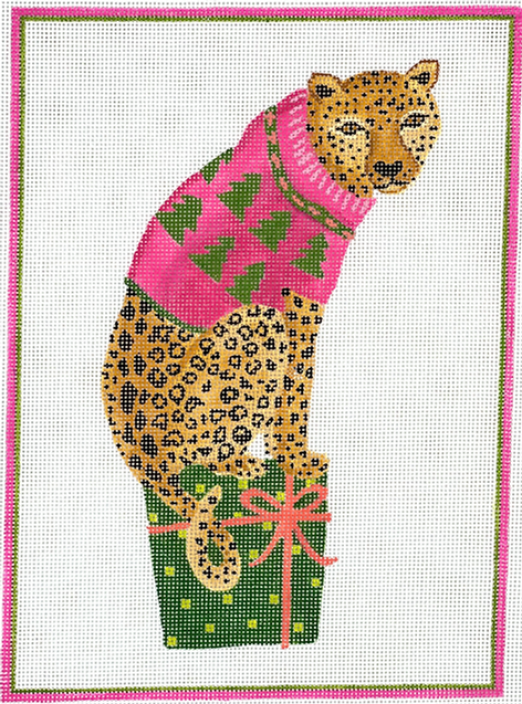 Lindsay Brackeen – Party Animal Cheetah w/ Gift and Pink Sweater