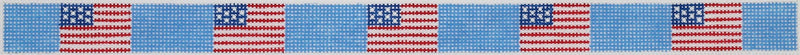 Sunglass Strap – American Flags on Bright Blue