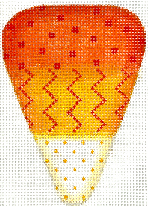 Halloween Mini – Candy Corn Kernel w/ Dots & Zigzags