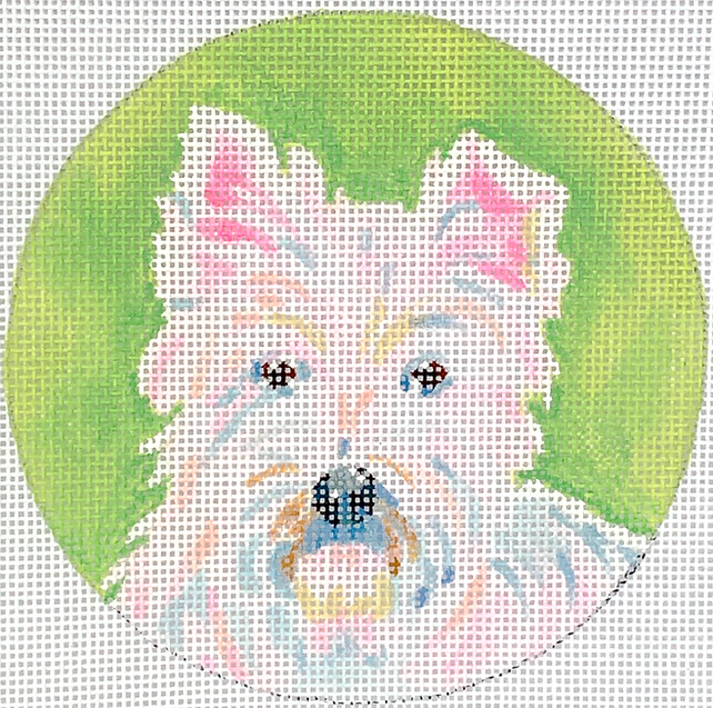 Megan Carn Ornament/Mini – Westie – on light green
