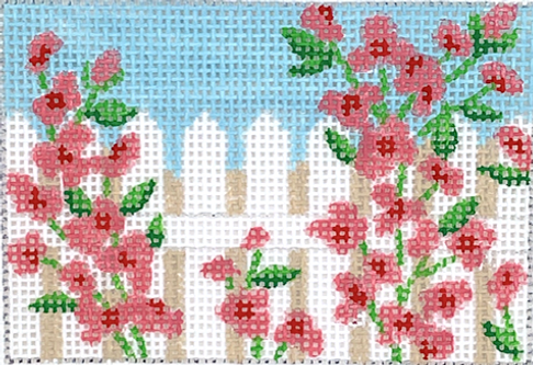 Planet Earth Credit Card Case/Luggage Tag Insert – Rose Covered Picket Fence