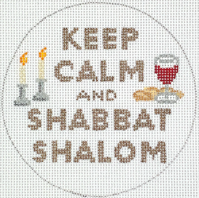 4” Round – Keep Calm & Shabbat Shalom
