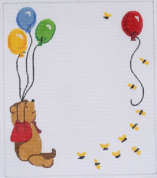 Birth Announcement – Winnie the Pooh w/ Balloons & Bees