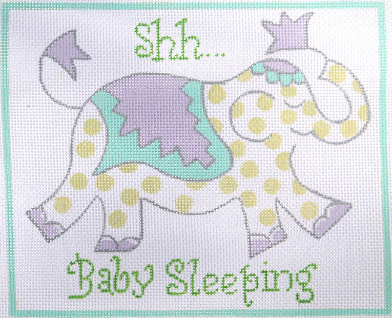 “Shh…Baby Sleeping” – Jilly Walsh Green Elephant