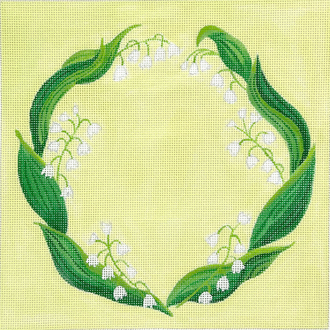 Ring Bearer Pillow – Lilly of the Valley – on soft green