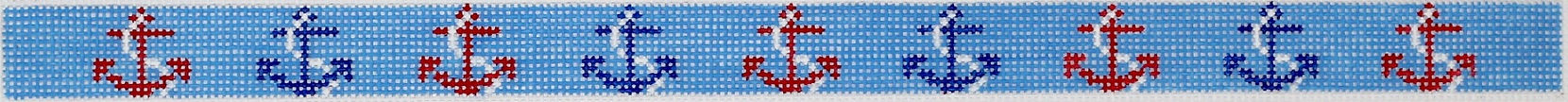 Sunglass Strap – Red, White & Blue Anchors on Cobalt Blue