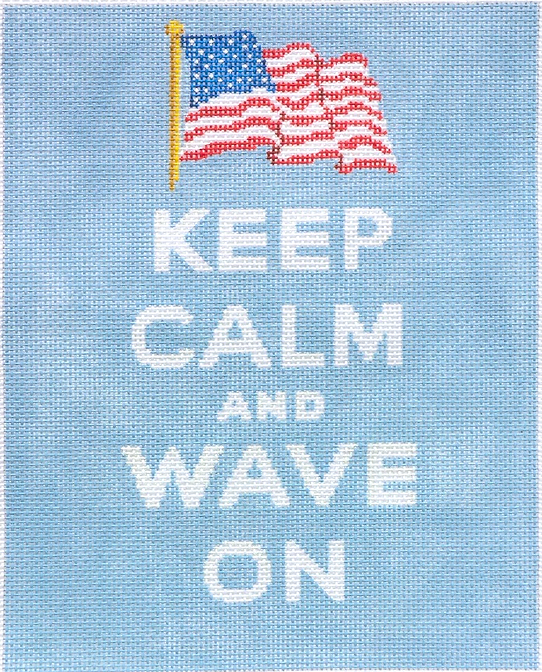 “Keep Calm…Wave On“ (US flag)