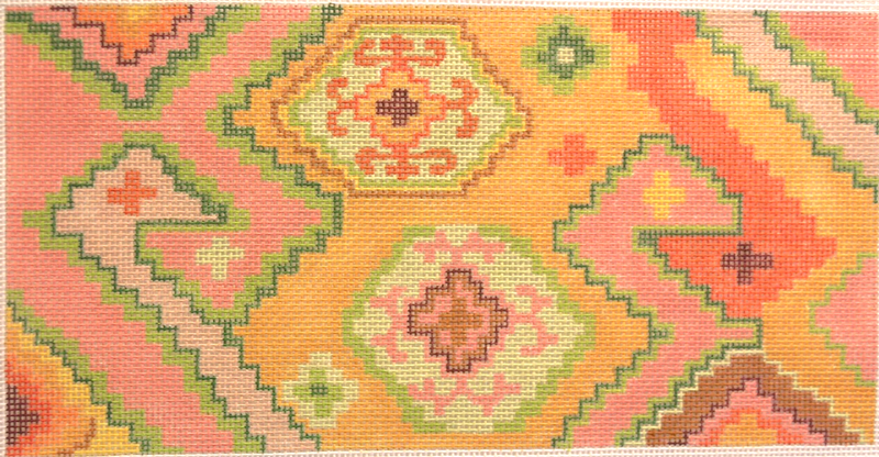 Kilim Rectangle with Duck Head Motif - Desert Sunset Palette