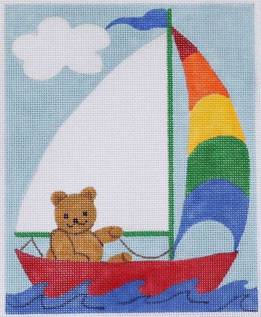 Birth Announcement – Sailing Teddy on 13 mesh