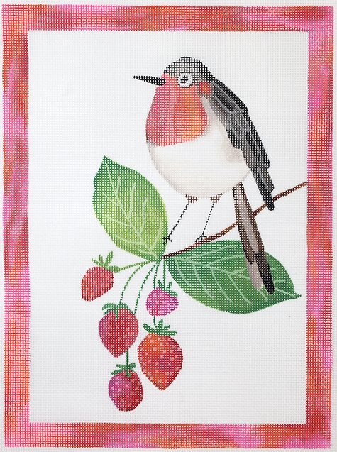 Kate Mason – Bird with Strawberry Branch
