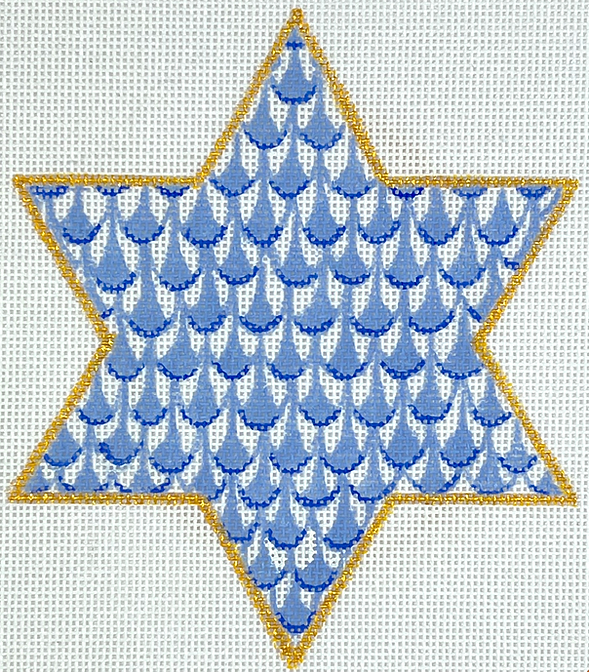 Fishnet Mini – Star of David – blues & gold