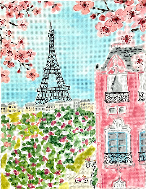 Lindsay Brackeen – Paris Eiffel Tower w/ Cherry Blossoms