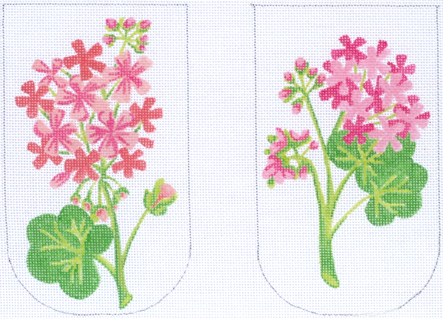 Glasses/ Phone Case – Geraniums – pinks & greens (full-size ONLY)
