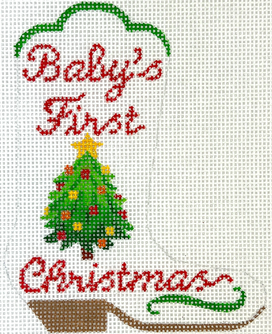 Mini Cowgirl Boot – “Baby’s First Christmas” w/ Tree