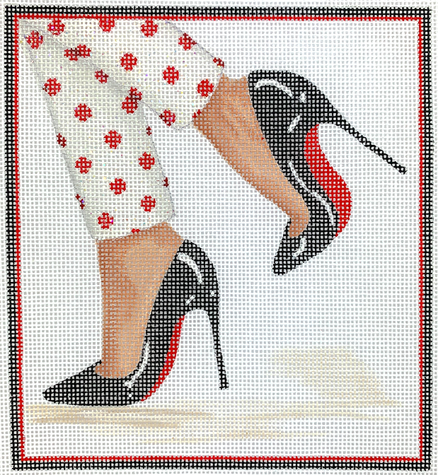 Here’s Looking At Shoe – Christian Louboutin Patent Leather – black w/ red