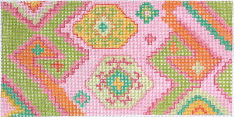 Kilim Rectangle w/ Duck Head Motif – summer melons palette