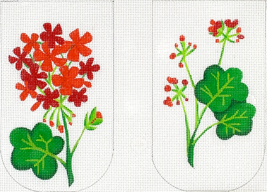 Glasses/ Phone Case – Geraniums – reds & greens (full-size ONLY)