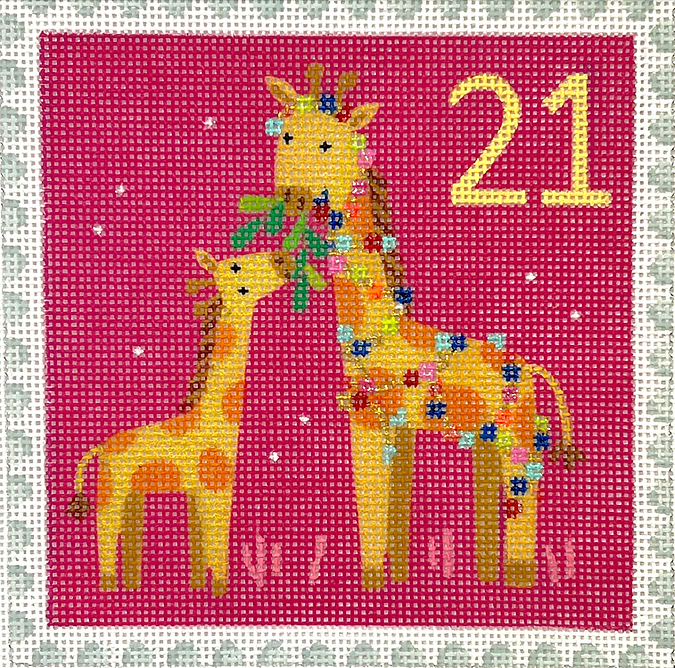 Klara Hawkins – Advent Around the World Stamp #21 – Kenya – Giraffes
