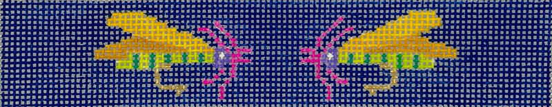 Key Fob – Fishing Flies – bright multi on navy