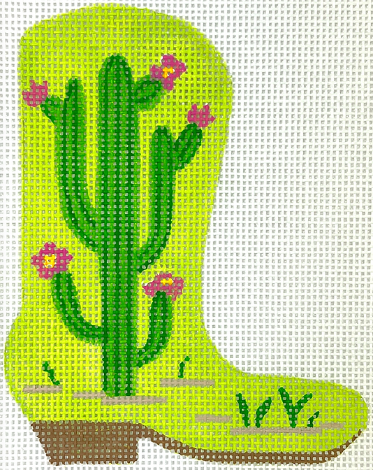 Mini Cowgirl Boot – Flowering Cactus