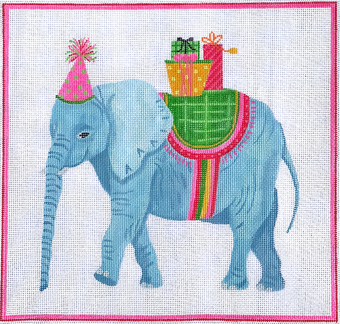 Lindsay Brackeen – Party Animal Elephant w/ Gifts & Pink Party Hat