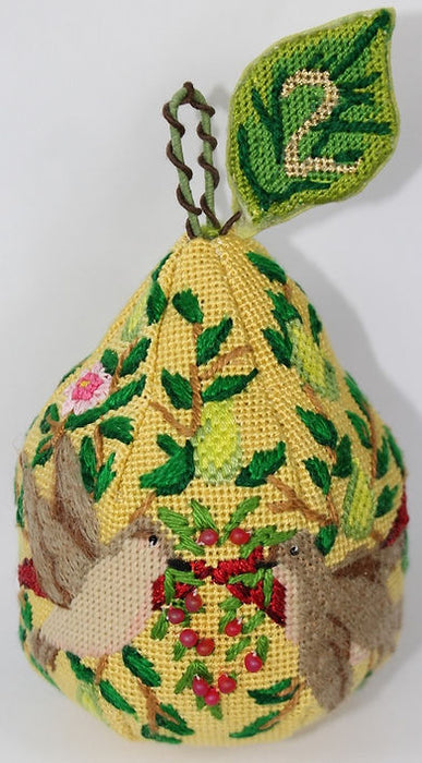 12 Days of Christmas Stuffed Pear Ornament – 2 Turtle Doves