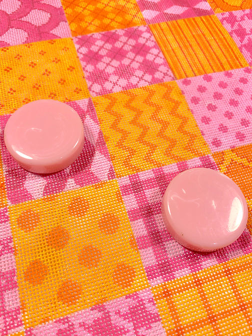 Accessory Set for Checkers Board CHB-06 – pink & orange (32 marbleized checkers)