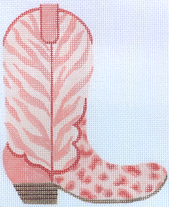 Cowgirl Boot – Coral Cheetah & Zebra (pointing right)