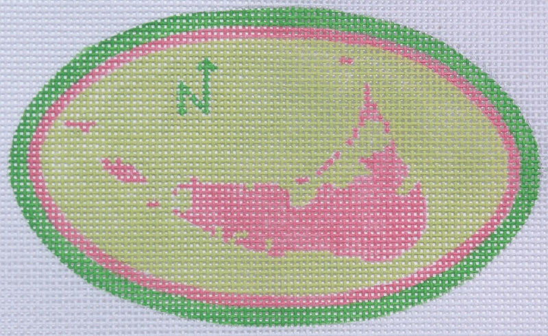 Mini Oval – Nantucket Map