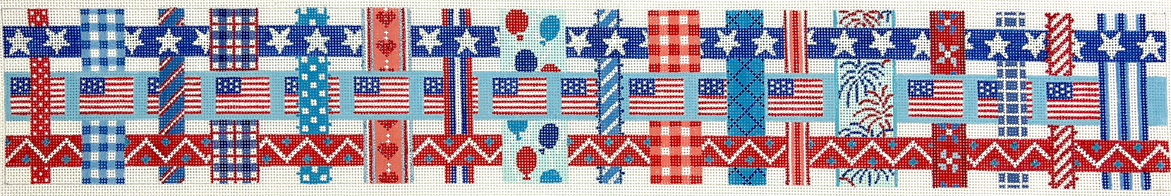 4th of July Basket – Woven Ribbons w/ a 4th of July Theme