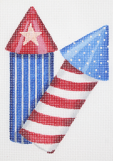 Mini Patriotic Fireworks 2 Rockets – red, white & blue