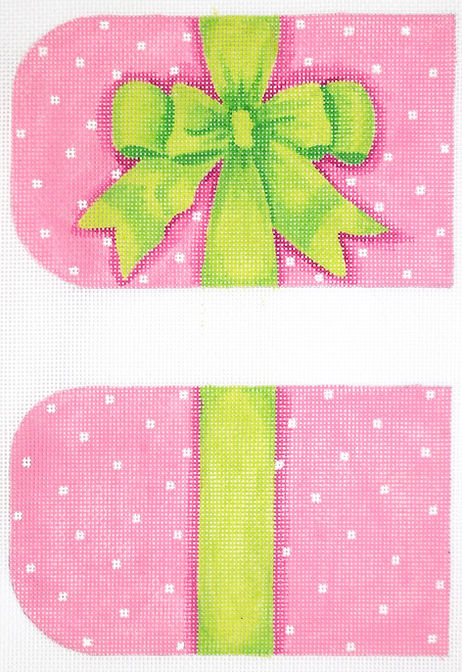 Glasses/ Phone Case – Lime Bow on Pink w/ White Dots (full-size ONLY)