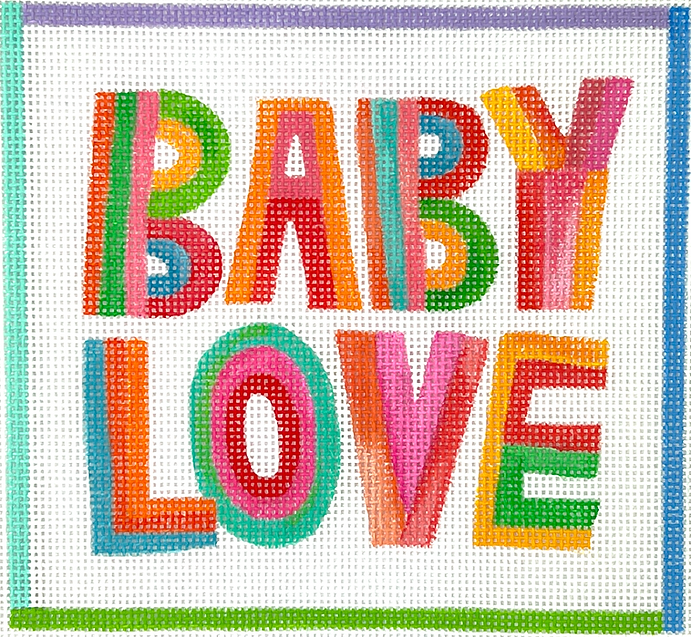 Shannon Snow – “Baby Love” in Colorful Striped Letters