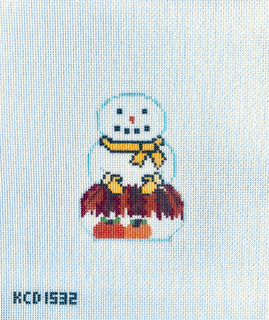 Pumpkin Snowman