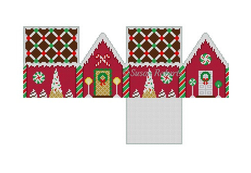 Chocolate Trellis Red Velvet - 3D Gingerbread House