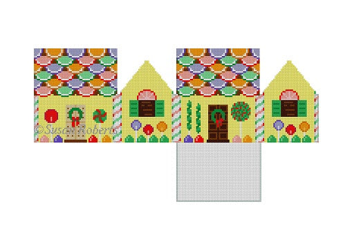 Fruit Slice & Lollipops - 3D Gingerbread House